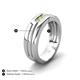 5 - Brandon 0.34 ctw Peridot High Polished Men Wedding Band (7 mm) 