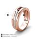 5 - Brandon 0.34 ctw Red Garnet High Polished Men Wedding Band (7 mm) 