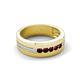 6 - Brandon 0.34 ctw Red Garnet High Polished Men Wedding Band (7 mm) 