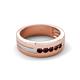 6 - Brandon 0.34 ctw Red Garnet High Polished Men Wedding Band (7 mm) 