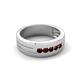 6 - Brandon 0.34 ctw Red Garnet High Polished Men Wedding Band (7 mm) 