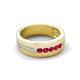 6 - Brandon 0.30 ctw Ruby High Polished Men Wedding Band (7 mm) 