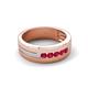 6 - Brandon 0.30 ctw Ruby High Polished Men Wedding Band (7 mm) 