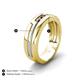 5 - Brandon 0.31 ctw Smoky Quartz High Polished Men Wedding Band (7 mm) 