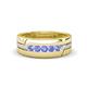1 - Brandon 0.31 ctw Tanzanite High Polished Men Wedding Band (7 mm) 