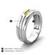 5 - Brandon 0.30 ctw Yellow Diamond High Polished Men Wedding Band (7 mm) 