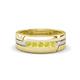 1 - Brandon 0.30 ctw Yellow Diamond High Polished Men Wedding Band (7 mm) 