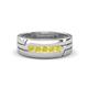 1 - Brandon 0.30 ctw Yellow Diamond High Polished Men Wedding Band (7 mm) 