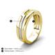 5 - Brandon 0.30 ctw Yellow Diamond High Polished Men Wedding Band (7 mm) 