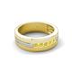 6 - Brandon 0.30 ctw Yellow Diamond High Polished Men Wedding Band (7 mm) 