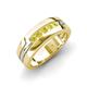 4 - Brandon 0.35 ctw Yellow Sapphire High Polished Men Wedding Band (7 mm) 