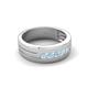 6 - Brandon 0.20 ctw Aquamarine High Polished Men Wedding Band (7 mm) 