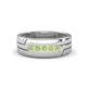 1 - Brandon 0.34 ctw Peridot High Polished Men Wedding Band (7 mm) 