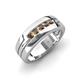 4 - Brandon 0.31 ctw Smoky Quartz High Polished Men Wedding Band (7 mm) 