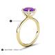 5 - Solina 2.03 ctw Round Amethyst accented Lab Grown Diamond Hidden Halo Engagement Ring 