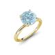 4 - Solina 2.03 ctw Round Aquamarine accented Lab Grown Diamond Hidden Halo Engagement Ring 