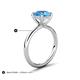 5 - Solina 2.13 ctw Round Blue Topaz accented Lab Grown Diamond Hidden Halo Engagement Ring 
