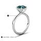 5 - Solina 2.13 ctw Round London Blue Topaz accented Lab Grown Diamond Hidden Halo Engagement Ring 