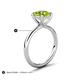 5 - Solina 1.93 ctw Round Peridot accented Lab Grown Diamond Hidden Halo Engagement Ring 