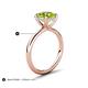 5 - Solina 1.93 ctw Round Peridot accented Lab Grown Diamond Hidden Halo Engagement Ring 