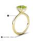 5 - Solina 1.93 ctw Round Peridot accented Lab Grown Diamond Hidden Halo Engagement Ring 