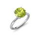 4 - Solina 1.93 ctw Round Peridot accented Lab Grown Diamond Hidden Halo Engagement Ring 