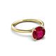 3 - Solina 2.48 ctw Round Created Ruby accented Lab Grown Diamond Hidden Halo Engagement Ring 