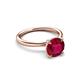 3 - Solina 2.48 ctw Round Created Ruby accented Lab Grown Diamond Hidden Halo Engagement Ring 