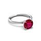 3 - Solina 2.48 ctw Round Created Ruby accented Lab Grown Diamond Hidden Halo Engagement Ring 