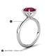 5 - Solina 2.48 ctw Round Created Ruby accented Lab Grown Diamond Hidden Halo Engagement Ring 