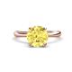 1 - Solina 2.63 ctw Round Created Yellow Sapphire accented Lab Grown Diamond Hidden Halo Engagement Ring 