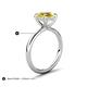 5 - Solina 2.63 ctw Round Created Yellow Sapphire accented Lab Grown Diamond Hidden Halo Engagement Ring 