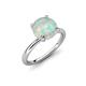 4 - Solina 1.53 ctw Round Opal accented Lab Grown Diamond Hidden Halo Engagement Ring 