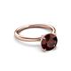 3 - Solina 2.39 ctw Round Red Garnet accented Lab Grown Diamond Hidden Halo Engagement Ring 