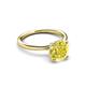 3 - Solina 2.13 ctw Round Yellow Diamond accented Lab Grown Diamond Hidden Halo Engagement Ring 