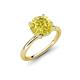 4 - Solina 2.13 ctw Round Yellow Diamond accented Lab Grown Diamond Hidden Halo Engagement Ring 