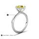 5 - Solina 2.13 ctw Round Yellow Diamond accented Lab Grown Diamond Hidden Halo Engagement Ring 