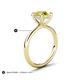 5 - Solina 2.13 ctw Round Yellow Diamond accented Lab Grown Diamond Hidden Halo Engagement Ring 