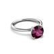 3 - Solina 2.39 ctw Round Rhodolite Garnet accented Lab Grown Diamond Hidden Halo Engagement Ring 