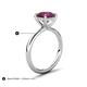 5 - Solina 2.39 ctw Round Rhodolite Garnet accented Lab Grown Diamond Hidden Halo Engagement Ring 