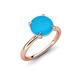 4 - Solina 1.53 ctw Round Turquoise accented Lab Grown Diamond Hidden Halo Engagement Ring 