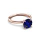 3 - Solina 2.63 ctw Round Created Blue Sapphire accented Lab Grown Diamond Hidden Halo Engagement Ring 