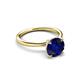 3 - Solina 2.63 ctw Round Created Blue Sapphire accented Lab Grown Diamond Hidden Halo Engagement Ring 