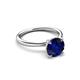 3 - Solina 2.63 ctw Round Created Blue Sapphire accented Lab Grown Diamond Hidden Halo Engagement Ring 