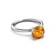 3 - Solina 2.03 ctw Round Citrine accented Lab Grown Diamond Hidden Halo Engagement Ring 