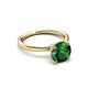 3 - Solina 1.88 ctw Round Created Emerald accented Lab Grown Diamond Hidden Halo Engagement Ring 