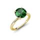 4 - Solina 1.88 ctw Round Created Emerald accented Lab Grown Diamond Hidden Halo Engagement Ring 