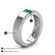 4 - Carter 0.25 ct Baguette Shape Emerald Men Wedding Band (5 mm) 