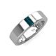 3 - Carter 0.30 ct Baguette Shape London Blue Topaz Men Wedding Band (5 mm) 