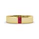 1 - Carter 0.30 ct Baguette Shape Ruby Men Wedding Band (5 mm) 